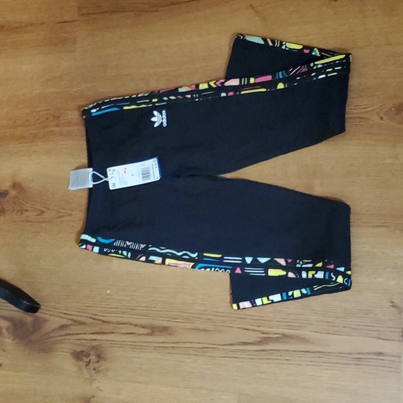 Adidas leggings solid brand new with tags size small youth girls 9-10 y - Picture 2 of 5
